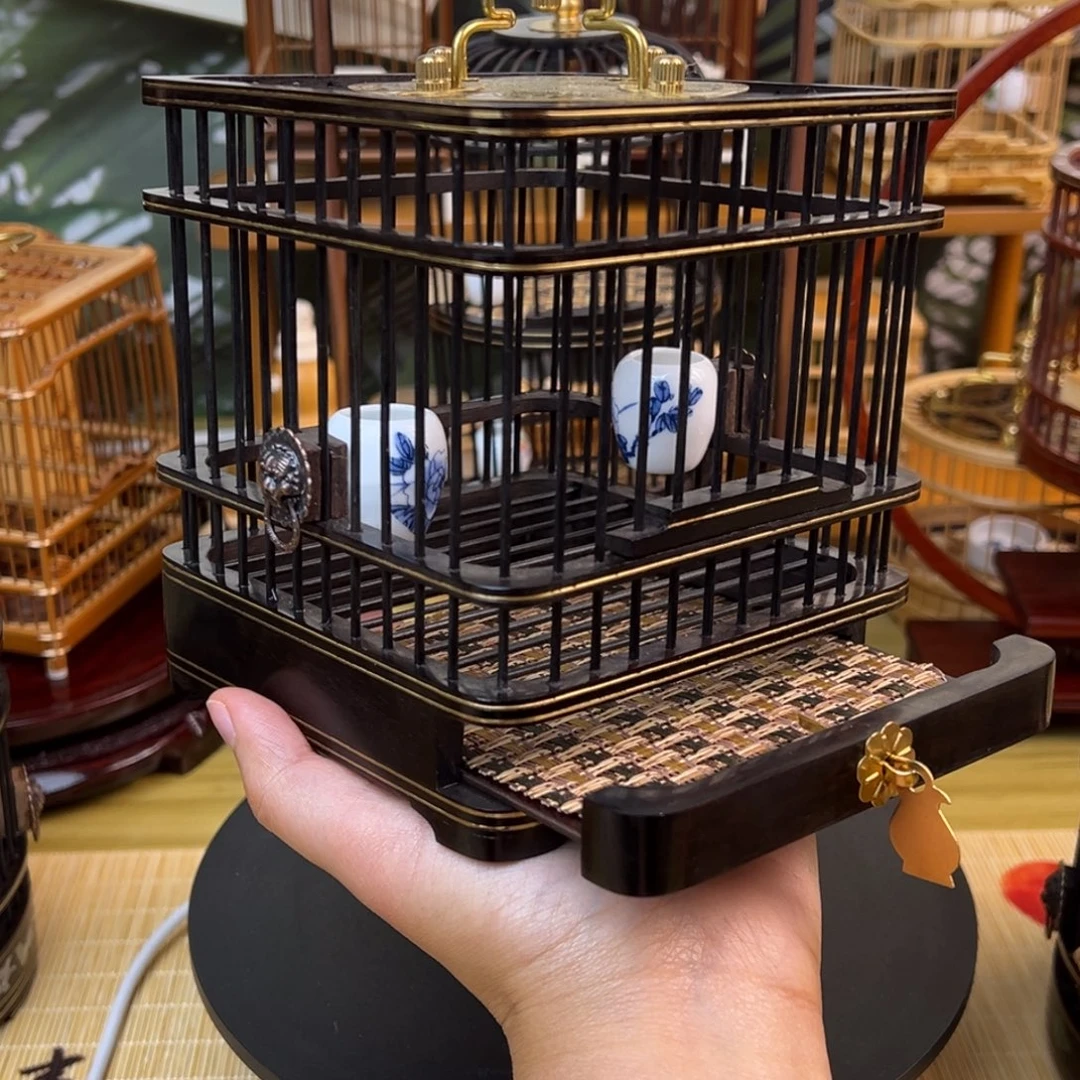 抽屉紫光檀大笼子