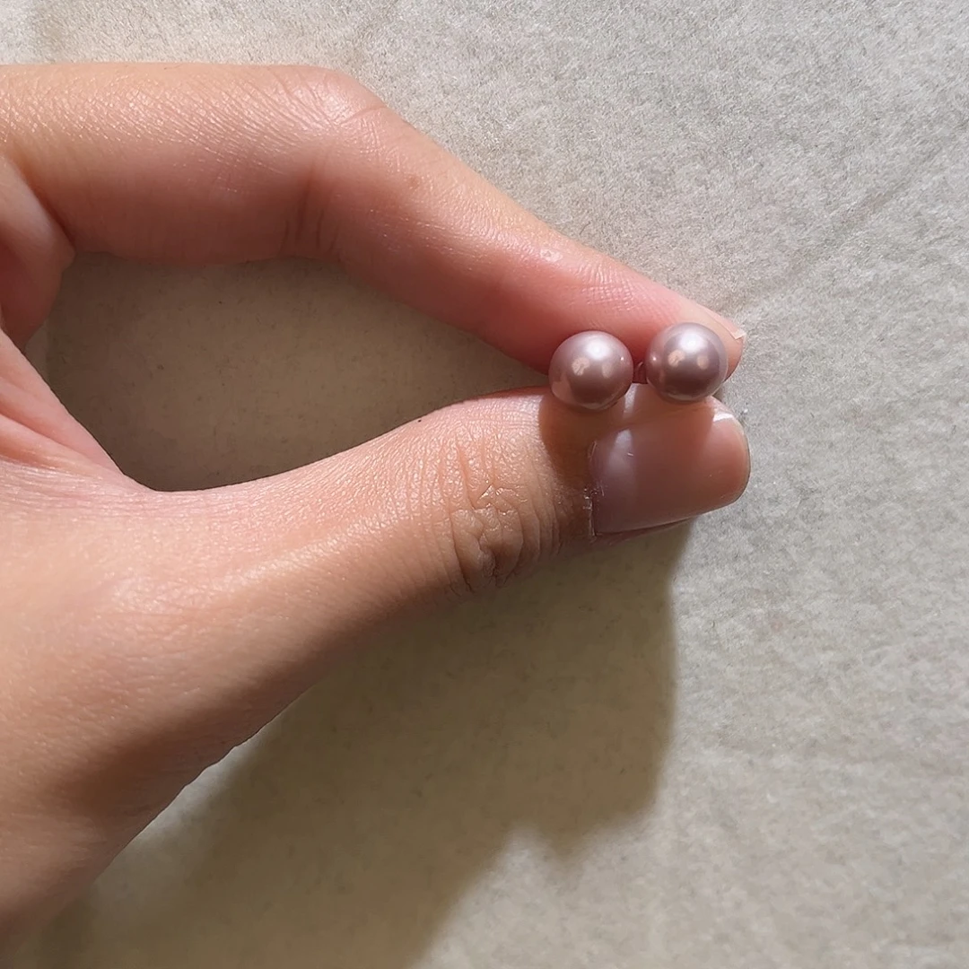 淡水珍珠耳饰银S925镶嵌