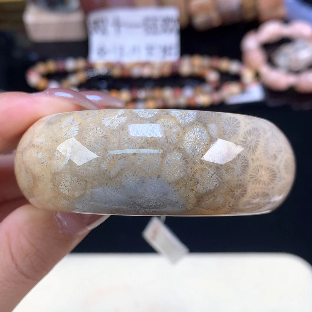 【闪购商品】未镶嵌手镯硅化珊瑚（珊瑚玉）福利手镯53.9（64号）