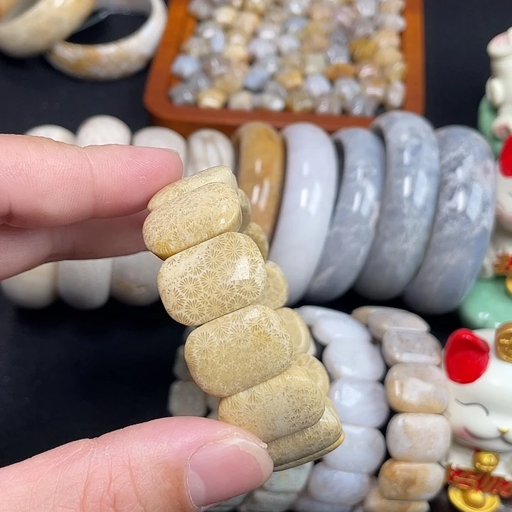 硅化珊瑚（珊瑚玉）未镶嵌手链