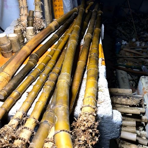 黄**凌实心玉竹毛料拐杖1.2