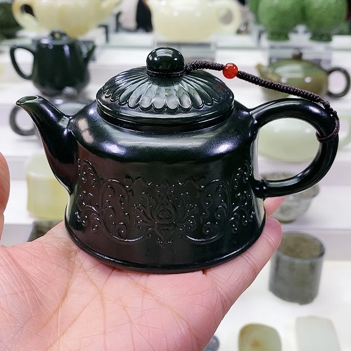 未镶嵌和田玉挂件茶壶170m l