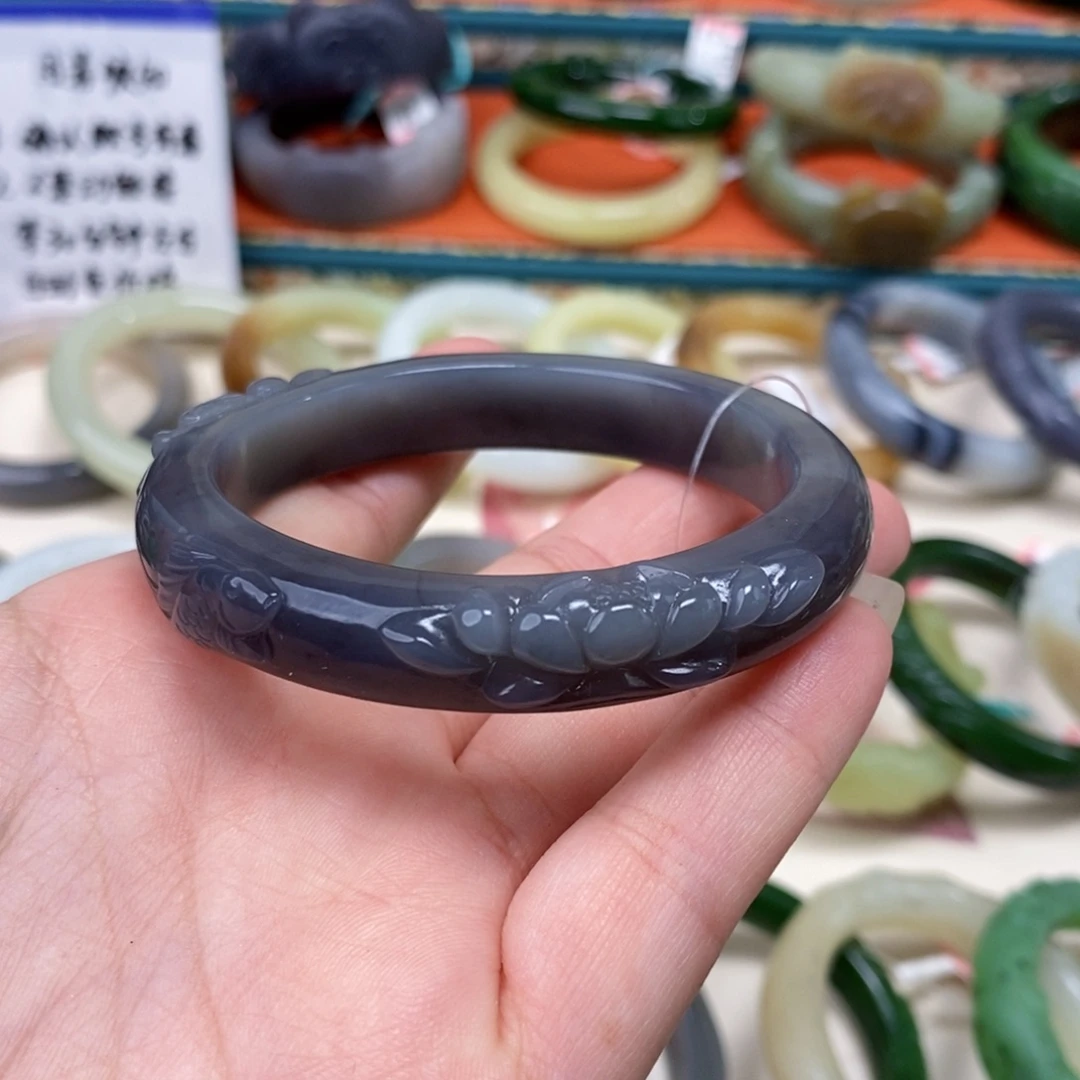 和田玉未镶嵌手镯56.2