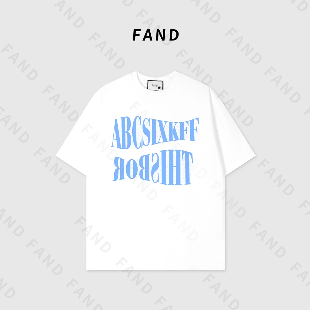 FAND依依【韩代ABC】2025新款夏季情侣装印花宽松圆领短袖T恤
