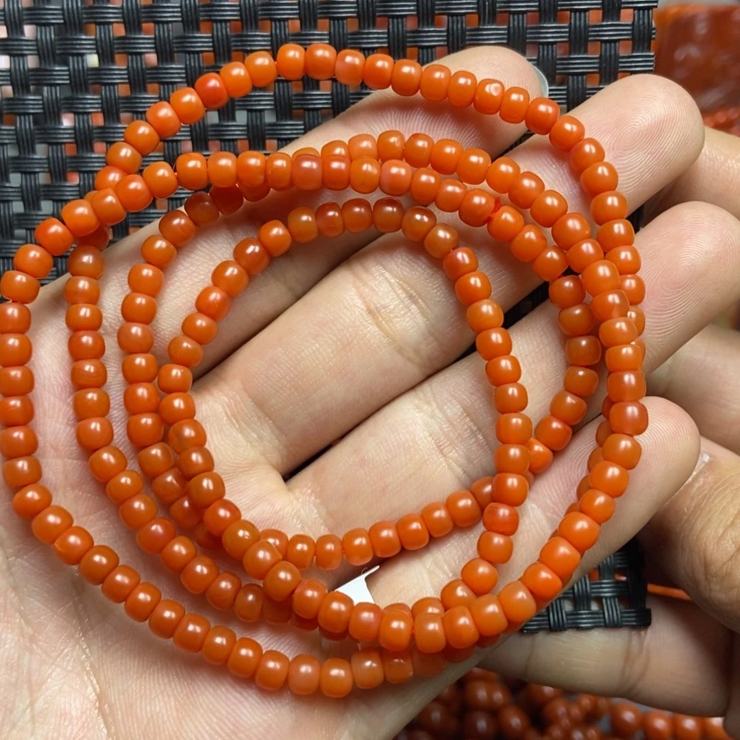 南红玛瑙手链未镶嵌大**林4mm