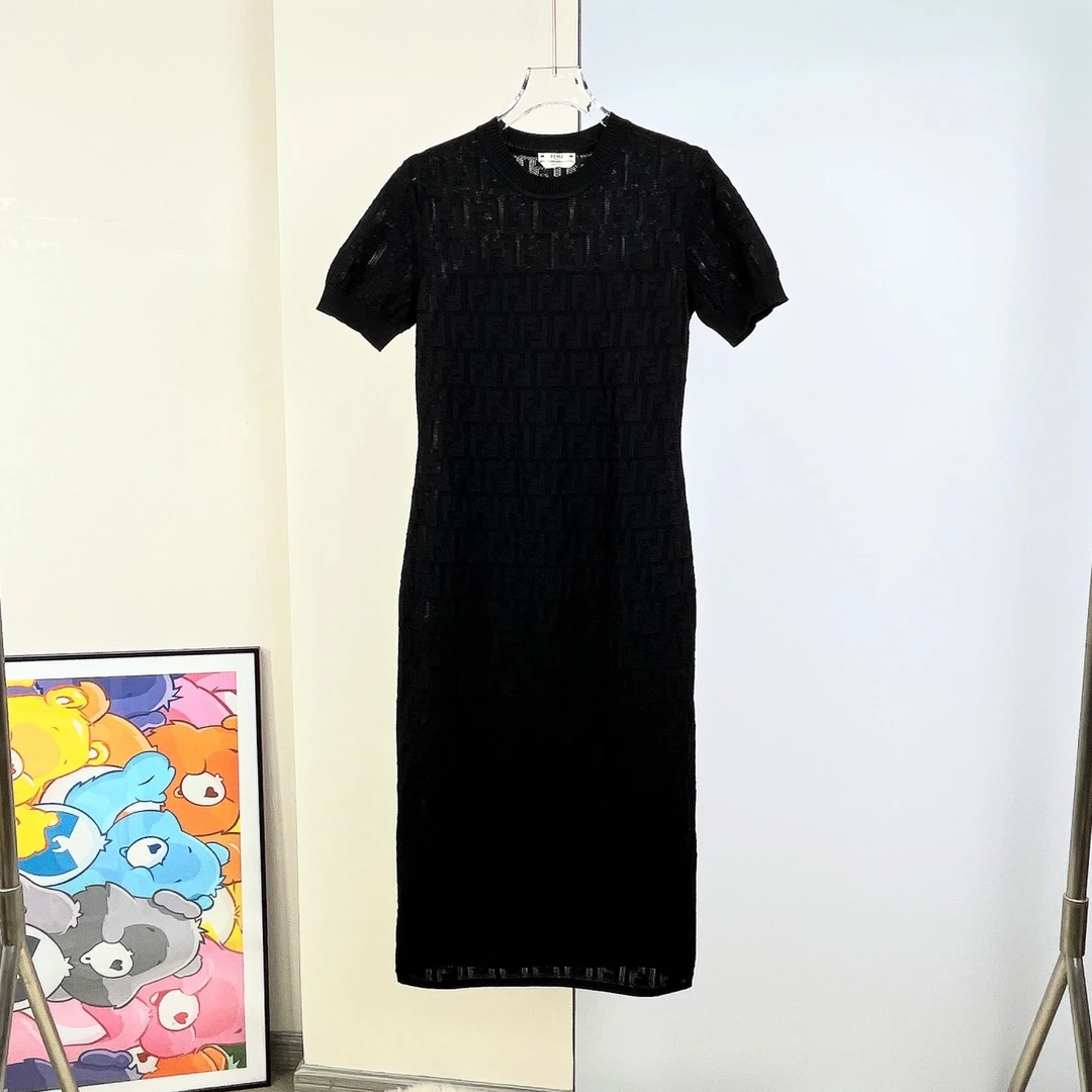 95新 FENDI/芬迪 Fendi针织两件套连衣裙/码/Xsp32764