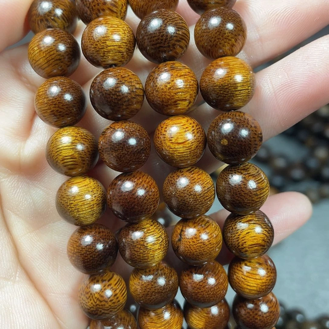 流***月沉香手串富森红土