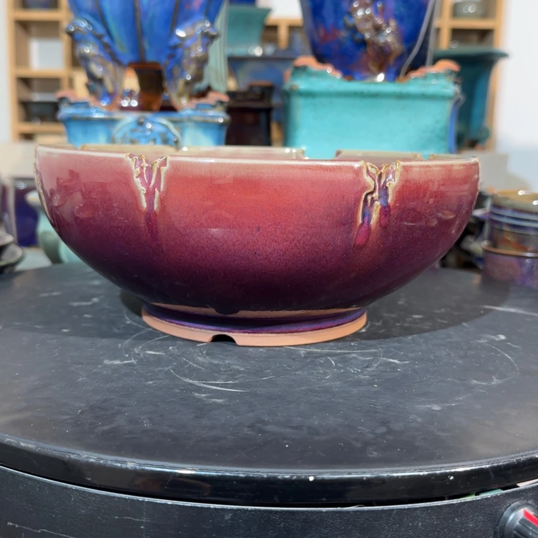 路***月陶摆件觉象钧创盆景艺术