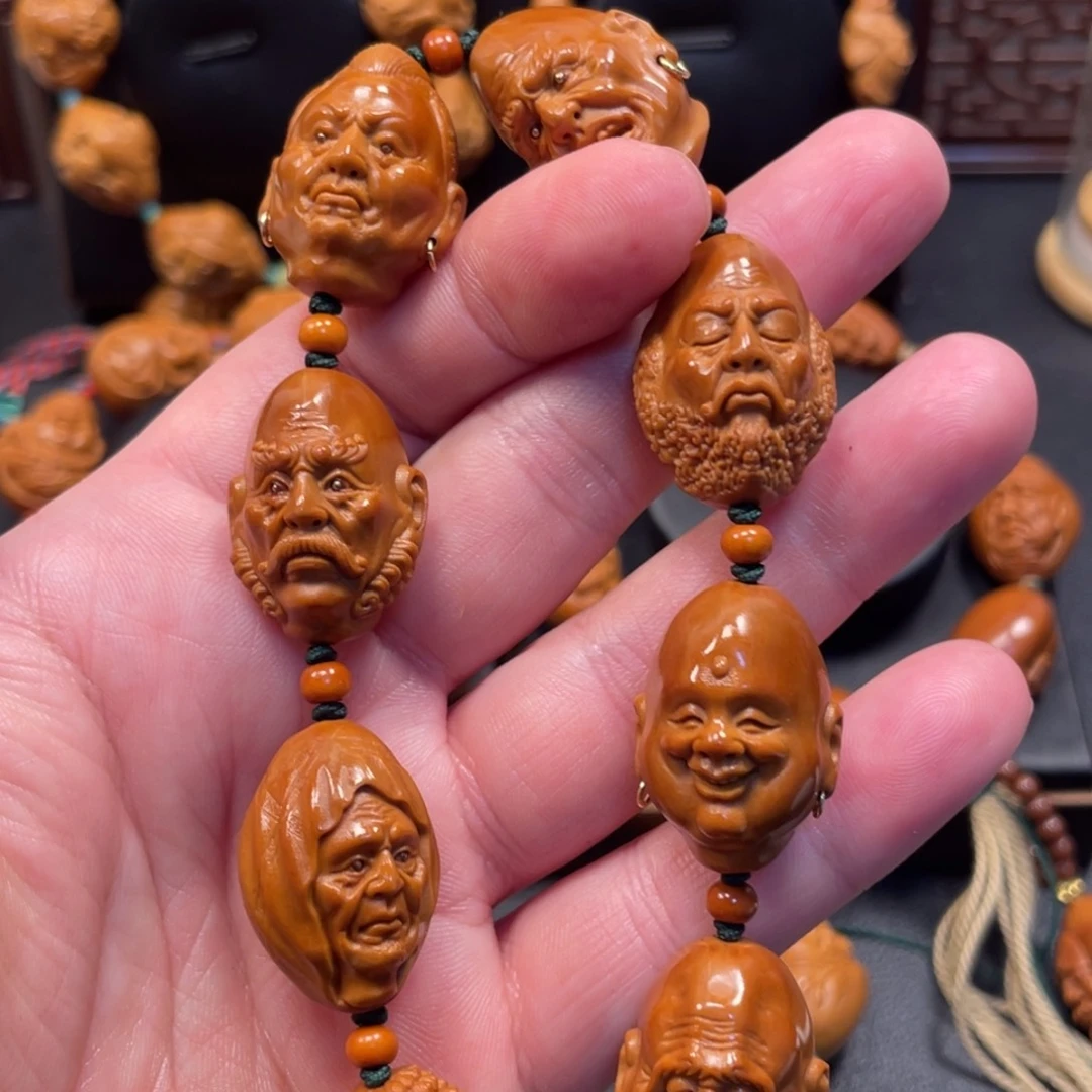 白***。橄榄核手串/手链七星罗汗