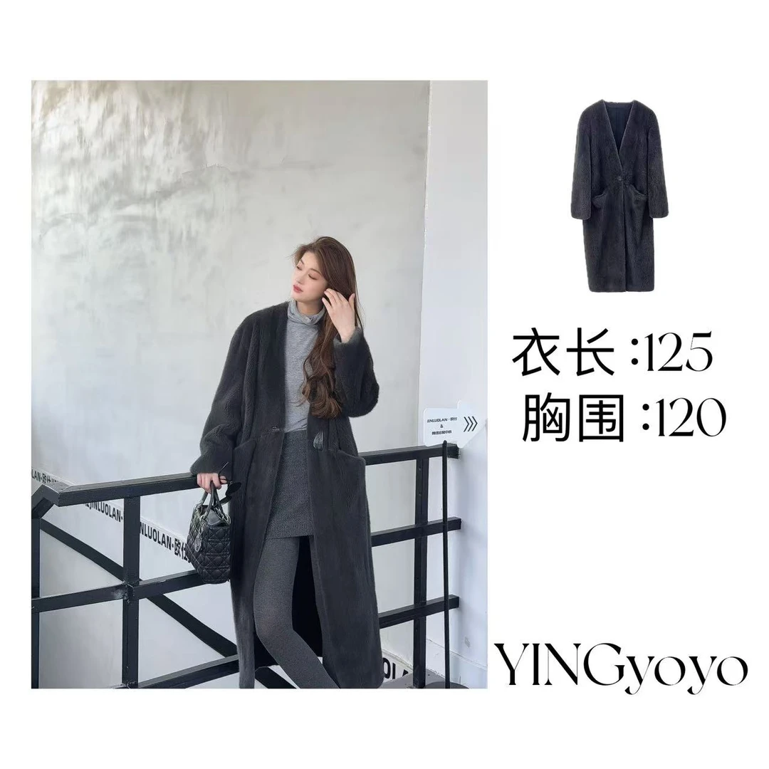 【YINGYOYO】影哥「银市丽都」经典百搭水貂天鹅绒整貂YG23081