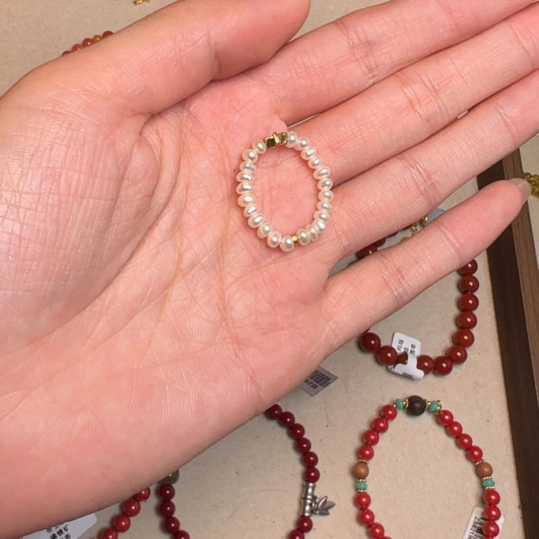 满***-合金淡水珍珠戒指