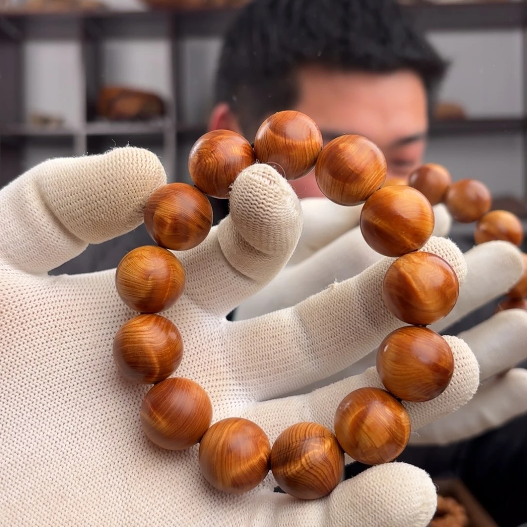 柏木（崖柏）手串/手链1.8闪电坨子料