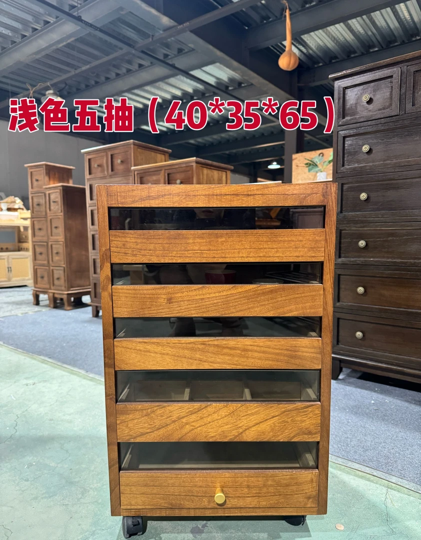 （五抽）40*35*65牙科柜茶具柜文玩收纳柜落地边柜茶水柜524