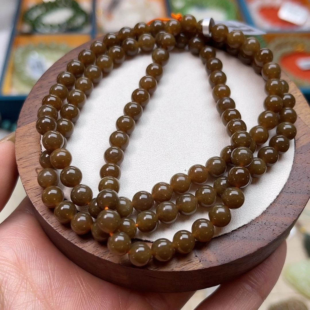 和田玉未镶嵌手串A36卡6