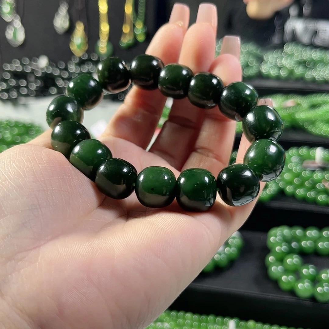 和田玉（碧玉）手链未镶嵌14