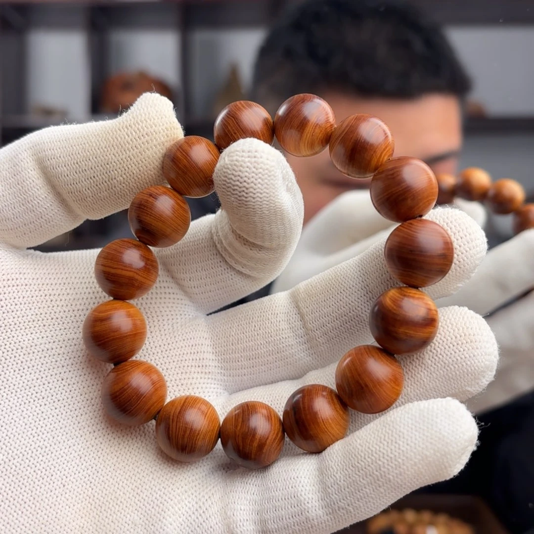 手串/手链柏木（崖柏）1.5蚕丝纹干黑油香料