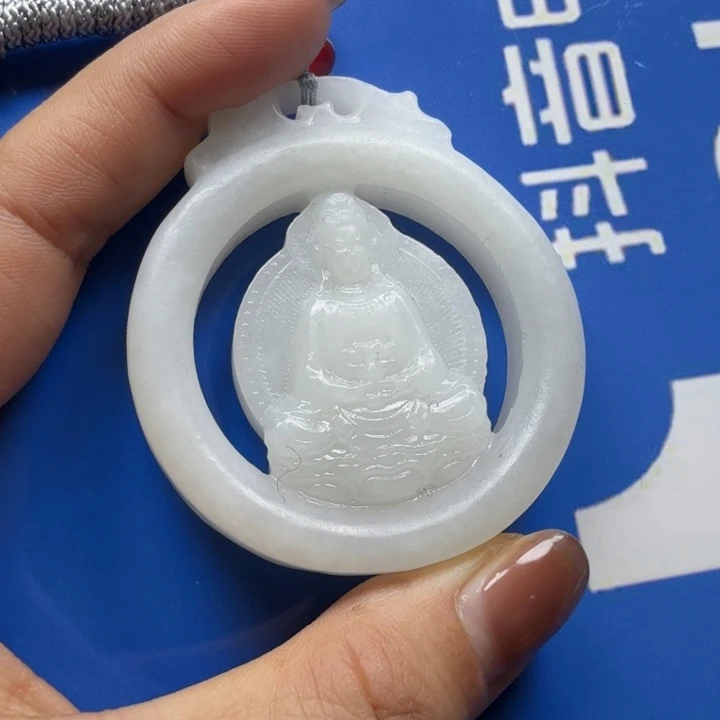 细***月和田玉未镶嵌挂件