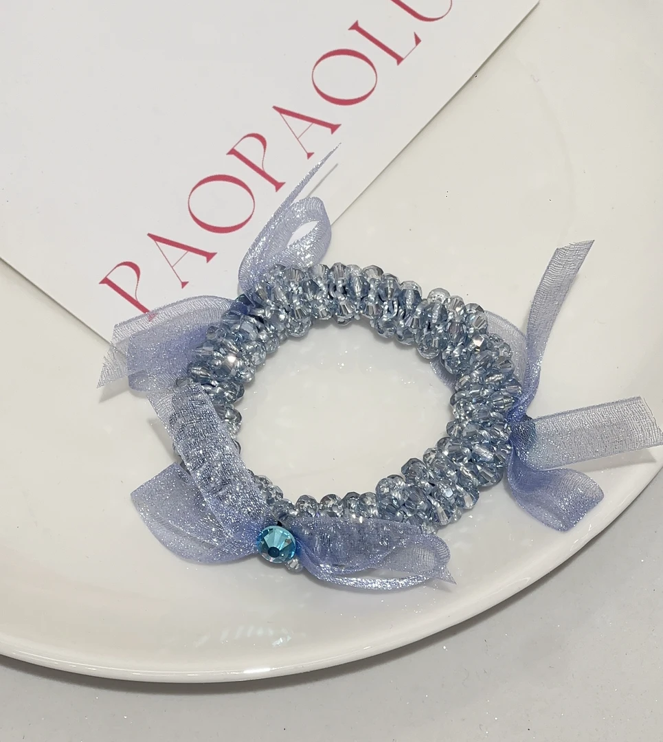 216-4蓝色梦幻莎莎发圈