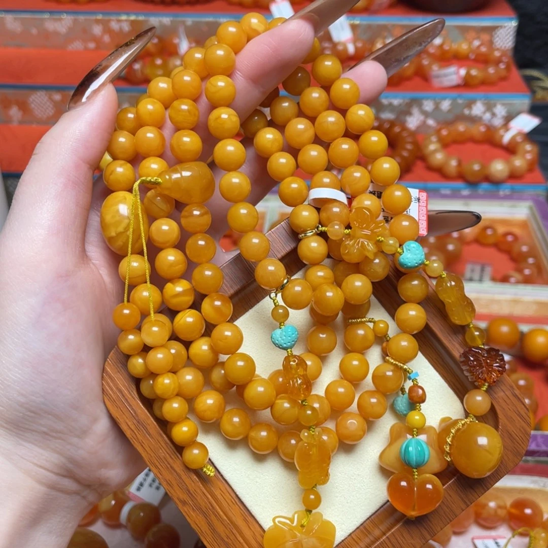 蜜蜡未镶嵌颈饰项链