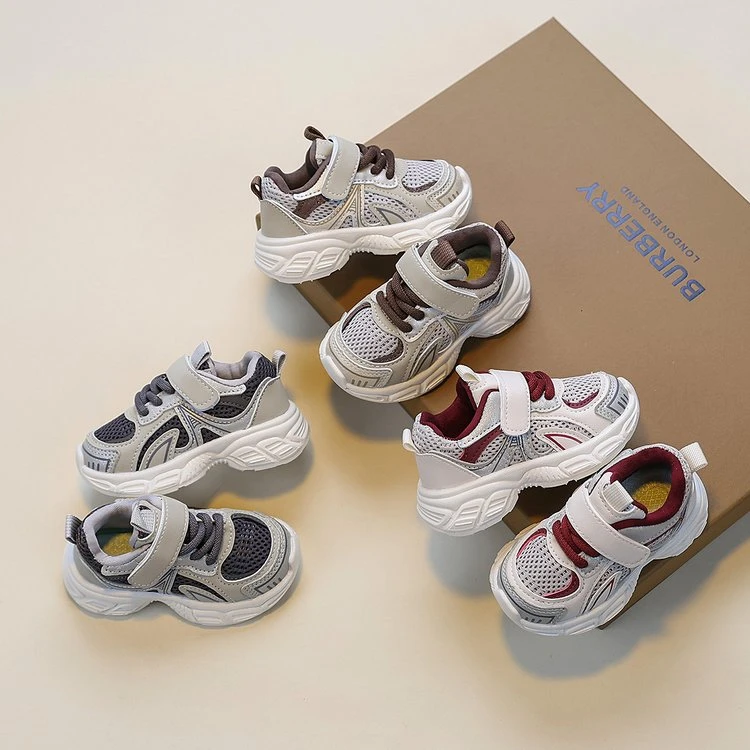 儿童运动鞋2025春季新款网面透气老爹鞋时尚韩版中小童男女宝宝鞋