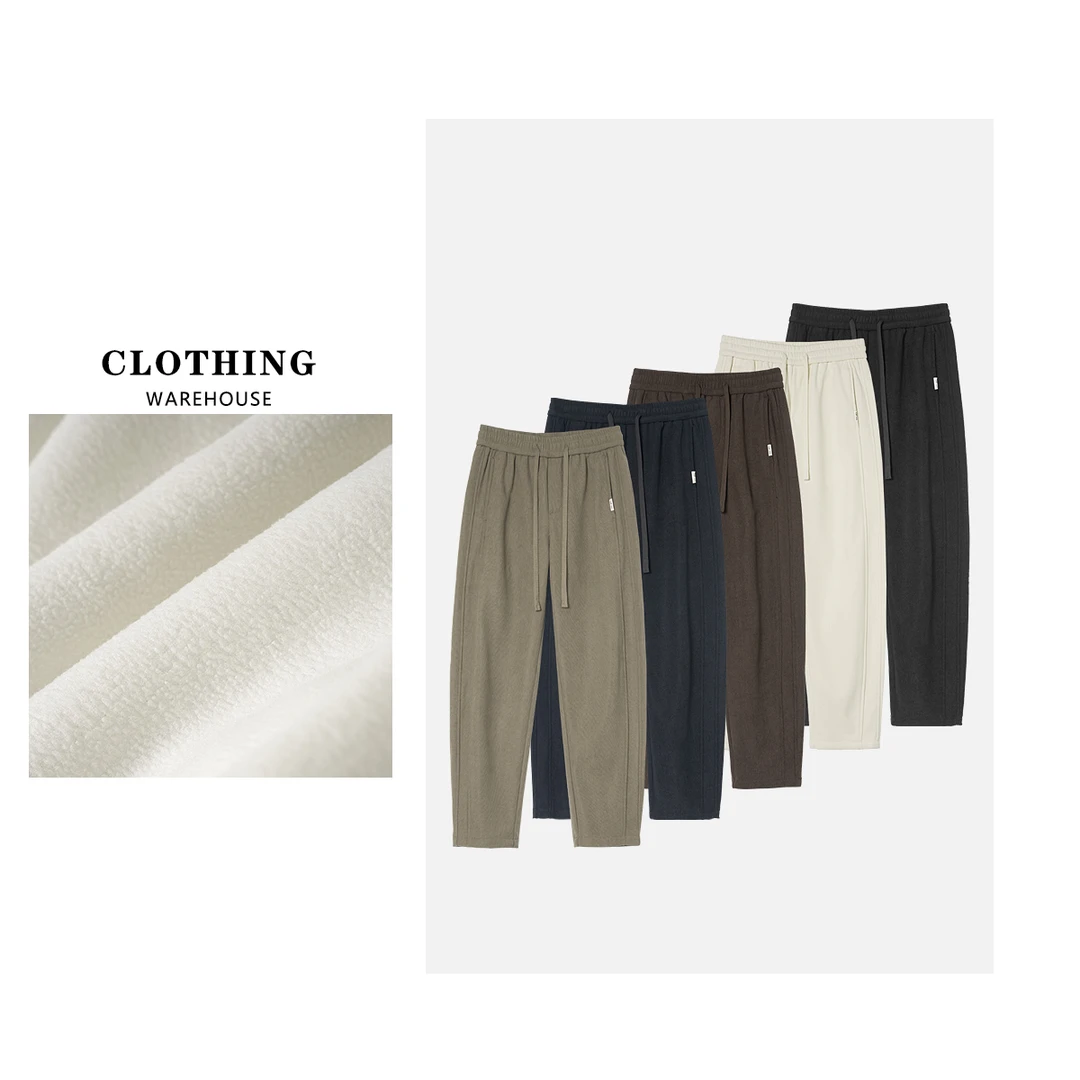 ypc冬季美式休闲简约宽松雪尼尔加绒加厚灯芯绒直筒休闲裤58-6080