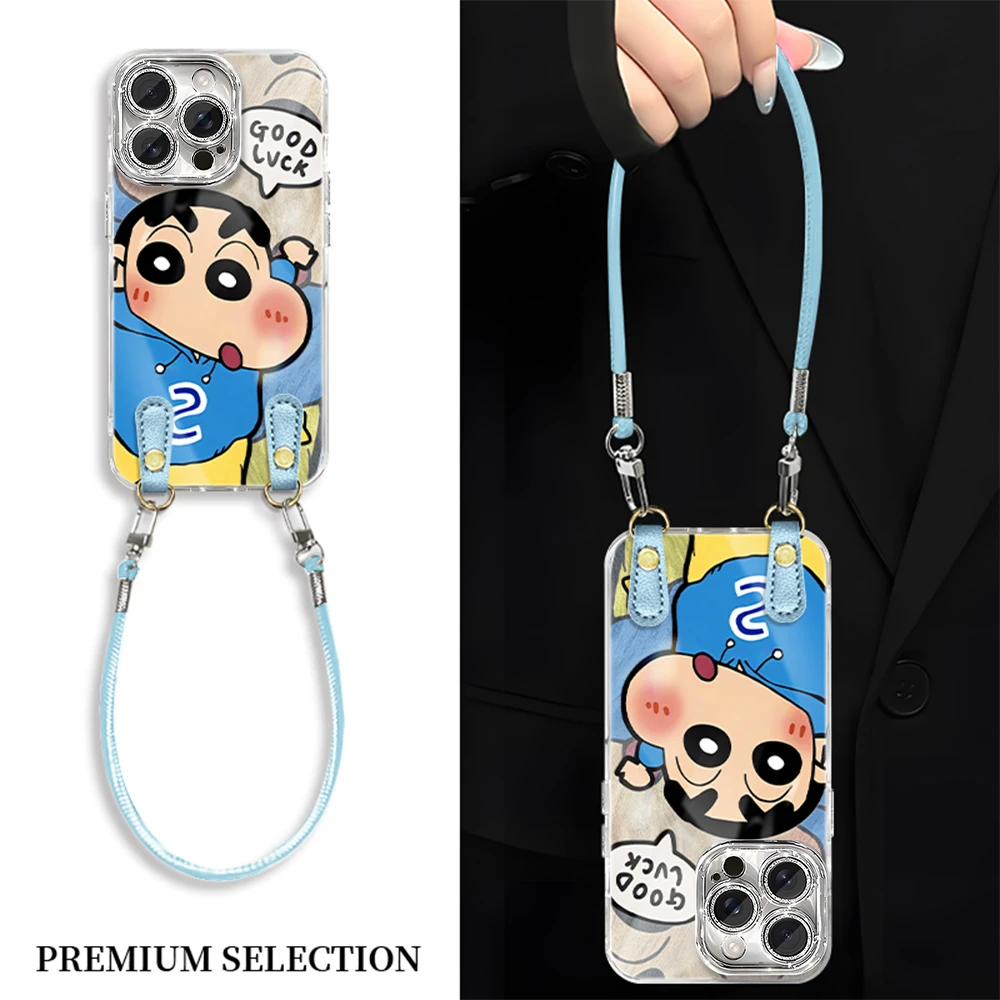 蓝色卫衣小新适用VIVO苹果16荣耀OPPO华为P70小米手机壳ZX00233