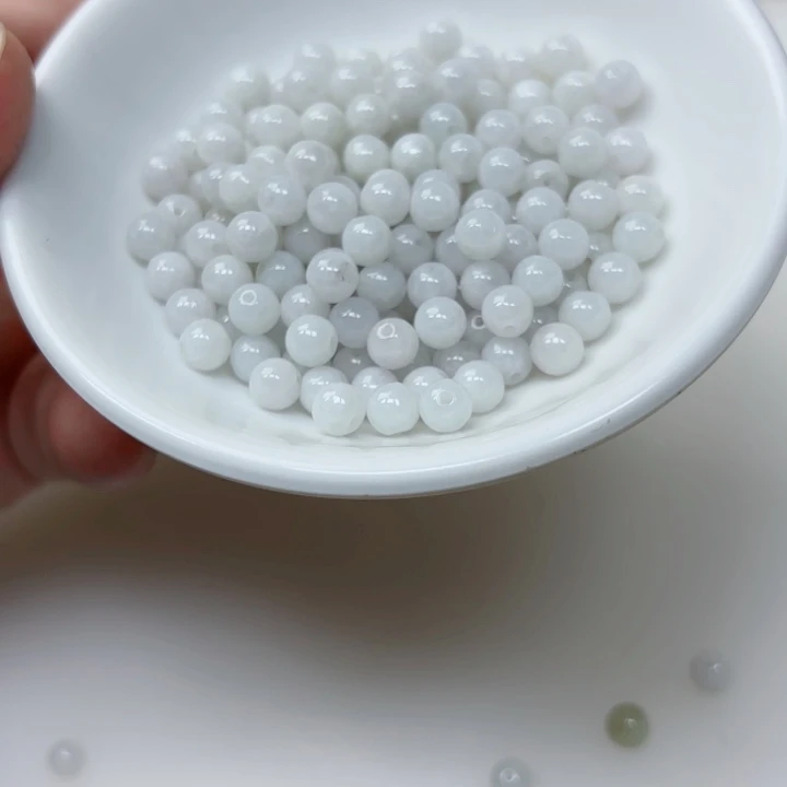 翡翠未镶嵌手链散珠150+10颗卡5.7