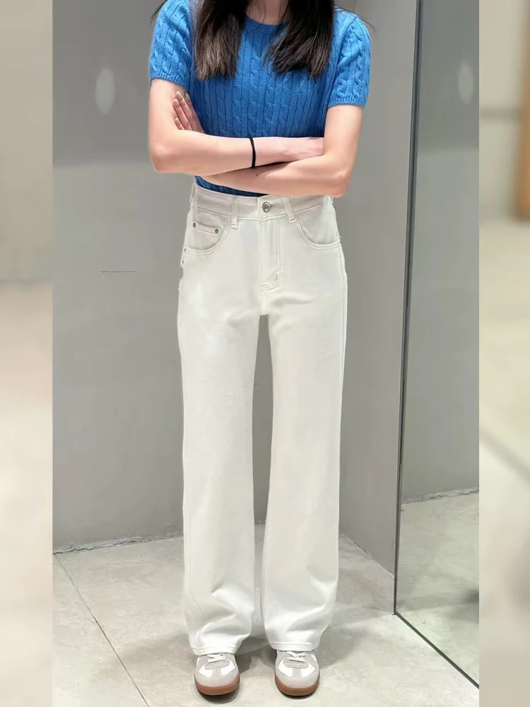 一定要拥有的女神系列神裤，窄版直筒拖地，做到了白色都超显瘦的版