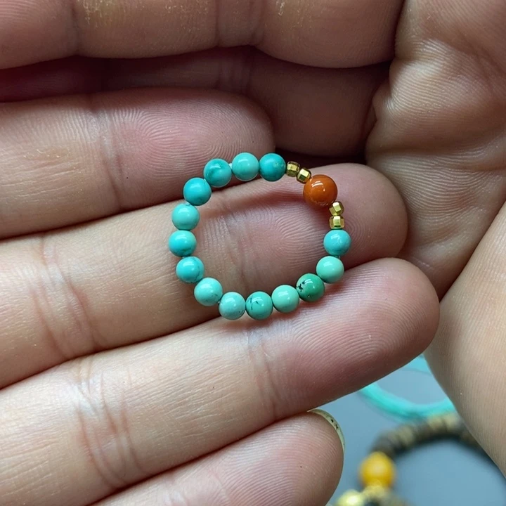 南红玛瑙银S925镀金镶嵌配饰