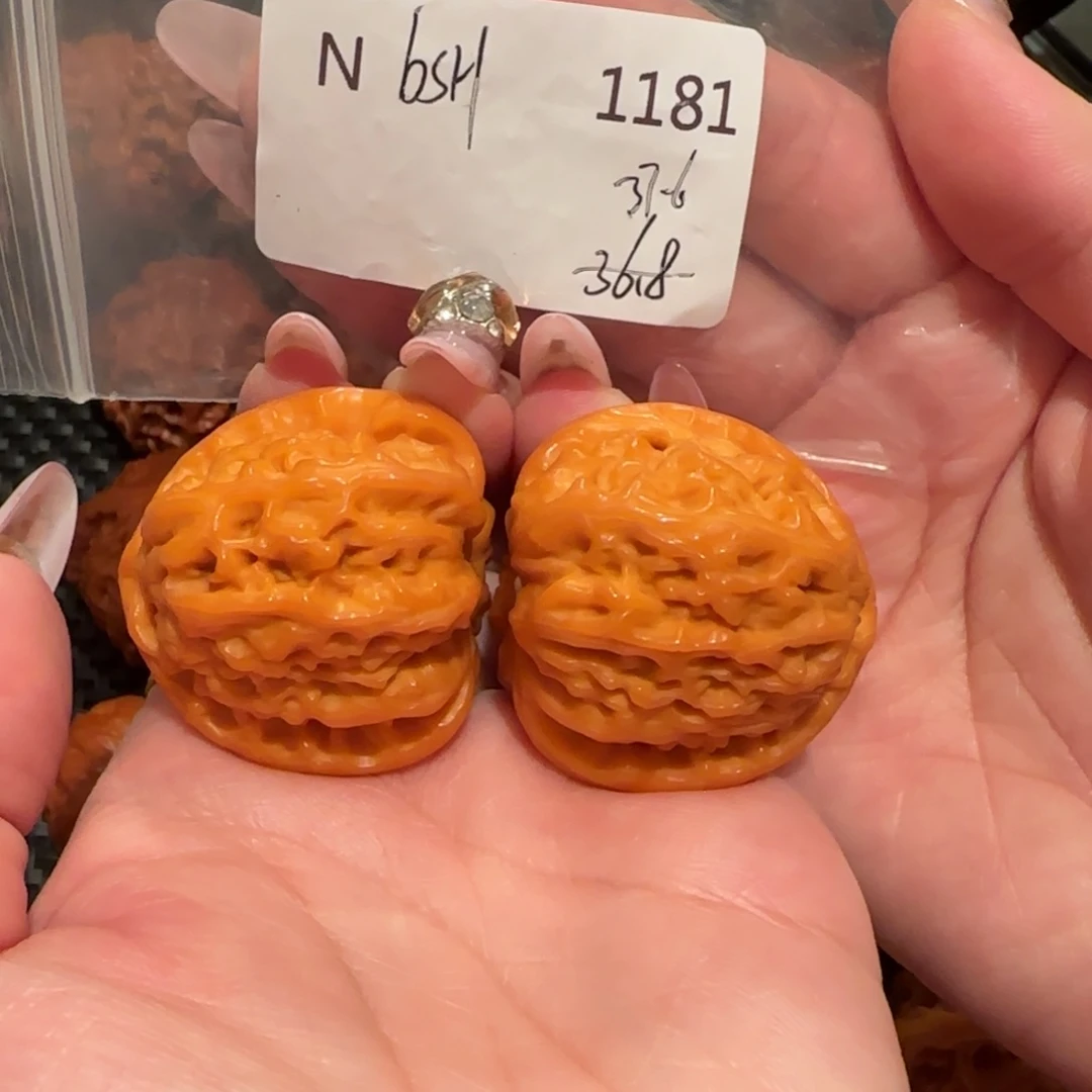 用***3吊坠文玩核桃白狮子37精品1181