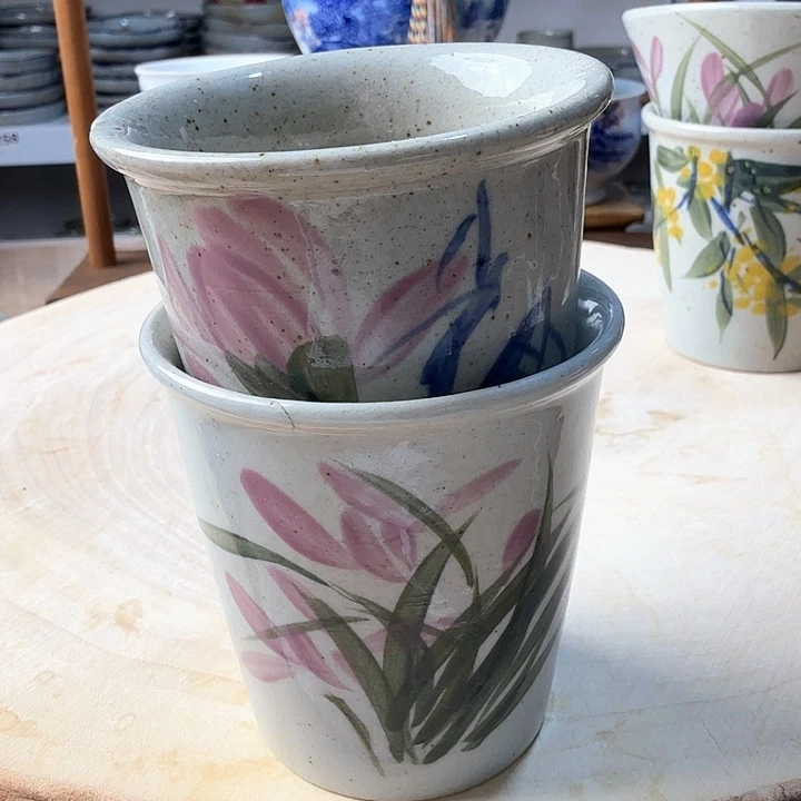 景德镇陶瓷手工手绘小号可乐杯    微暇福利