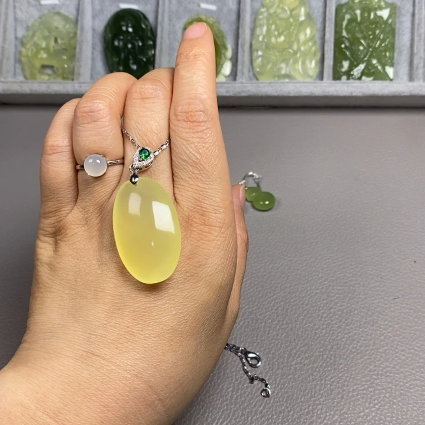 【闪购商品】蛇纹石玉未镶嵌挂件耳饰耳环项链