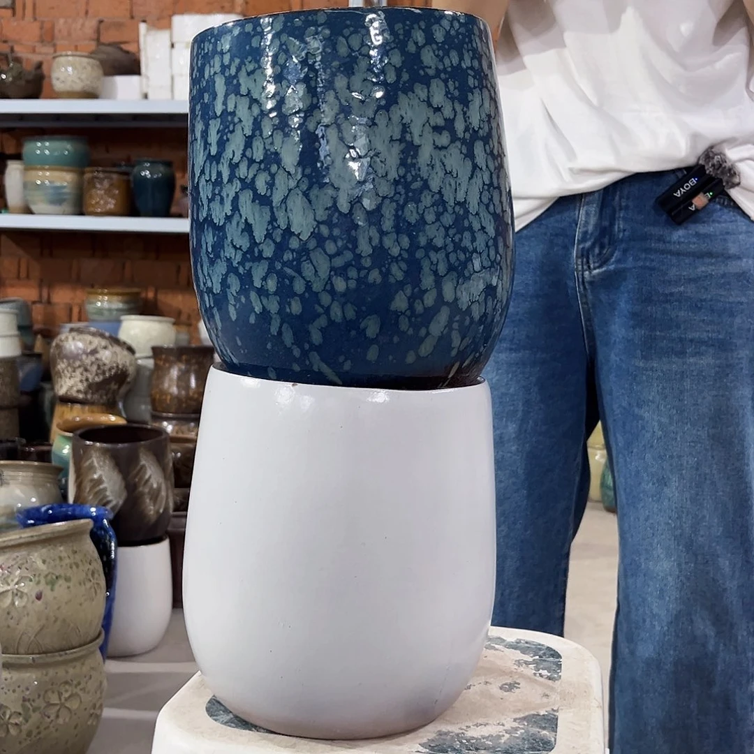 紫砂花盆正品口18高22