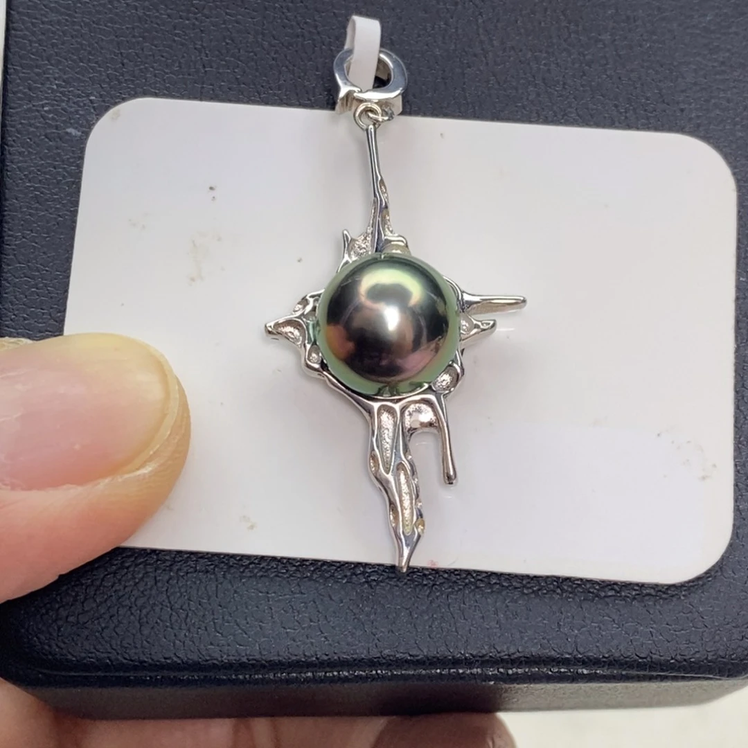 银S925镶嵌海水珍珠颈饰