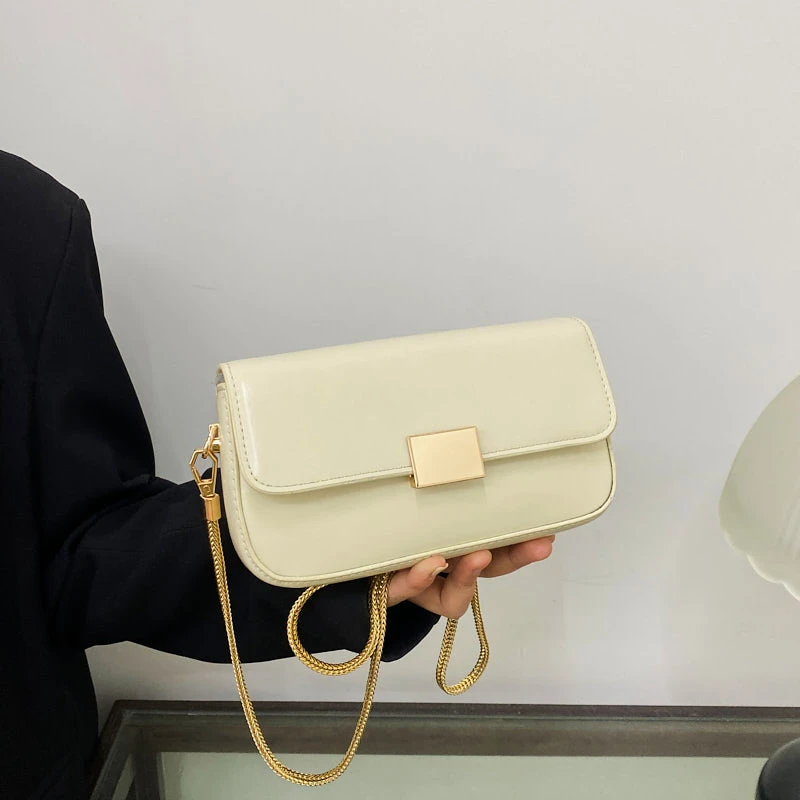 高级质感小包包女2025新款时尚百搭斜挎包春夏季爆款链条包小方包