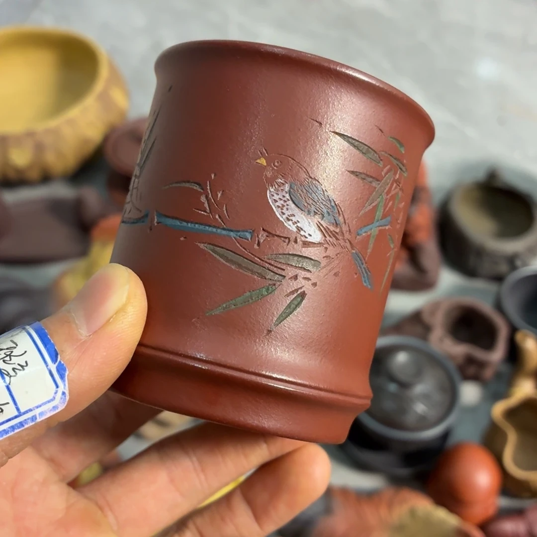 紫砂茶杯瑕疵不退不换介意勿拍