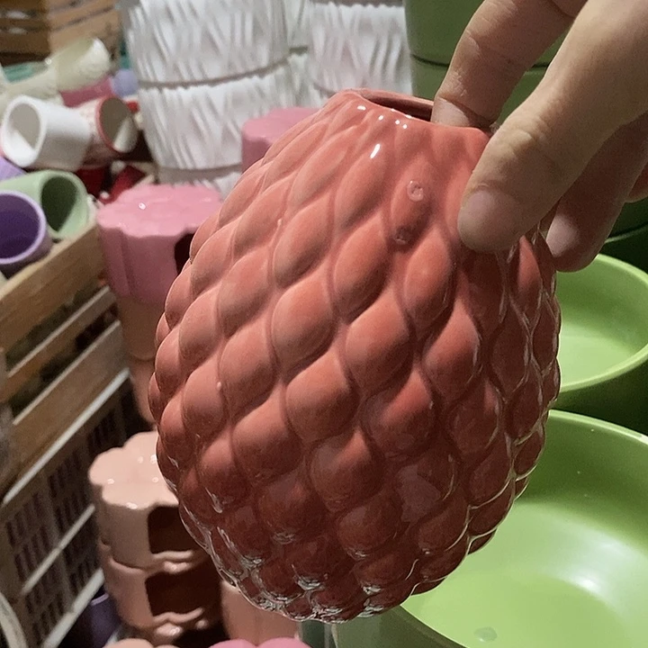 摆件陶陶盆有孔 瑕疵介意勿拍