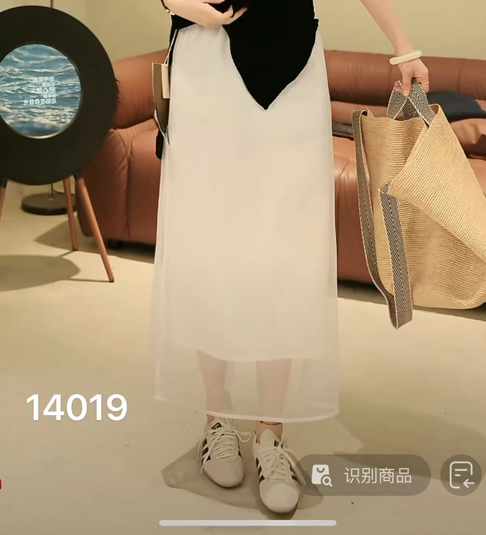 14019 SANFAN新款网纱半身裙