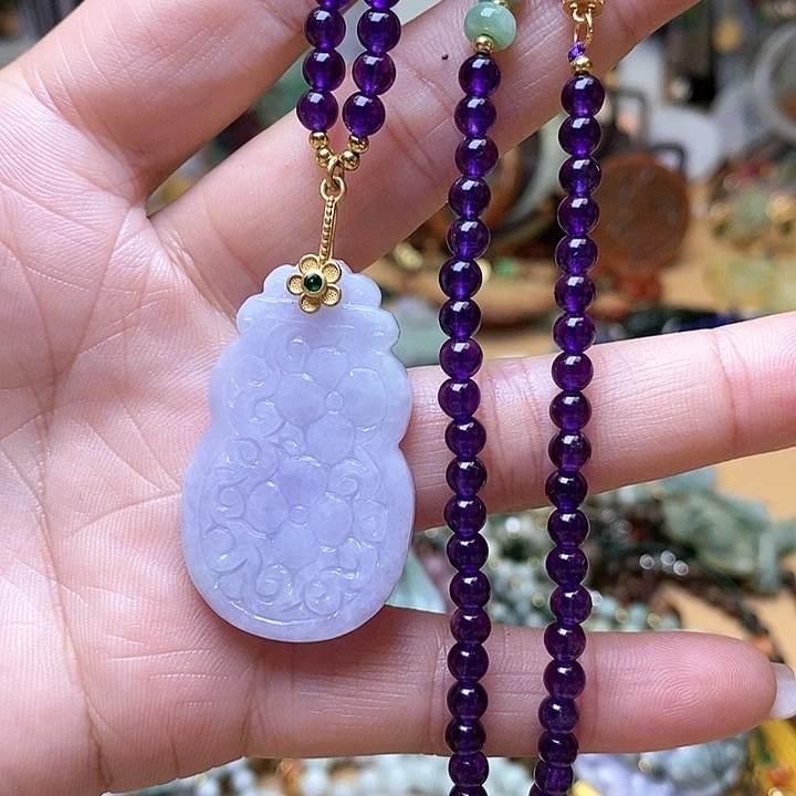 翡翠颈饰未镶嵌一套10