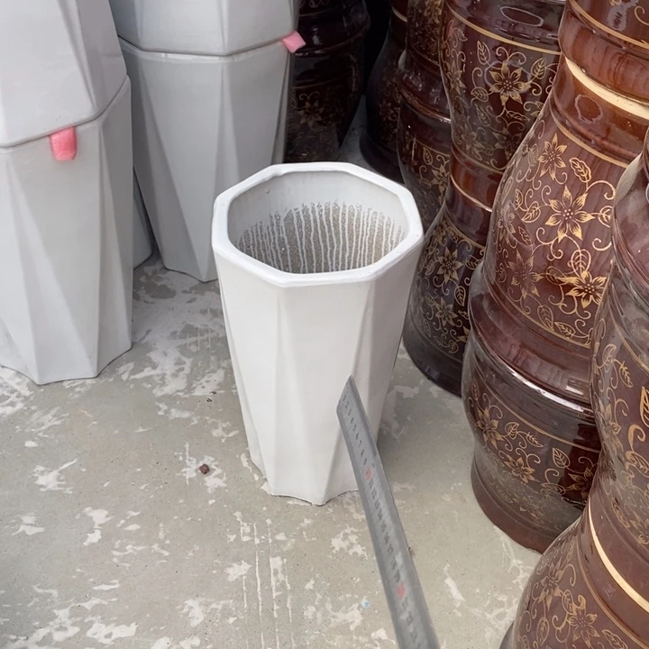 高腰白八方大号口30/50