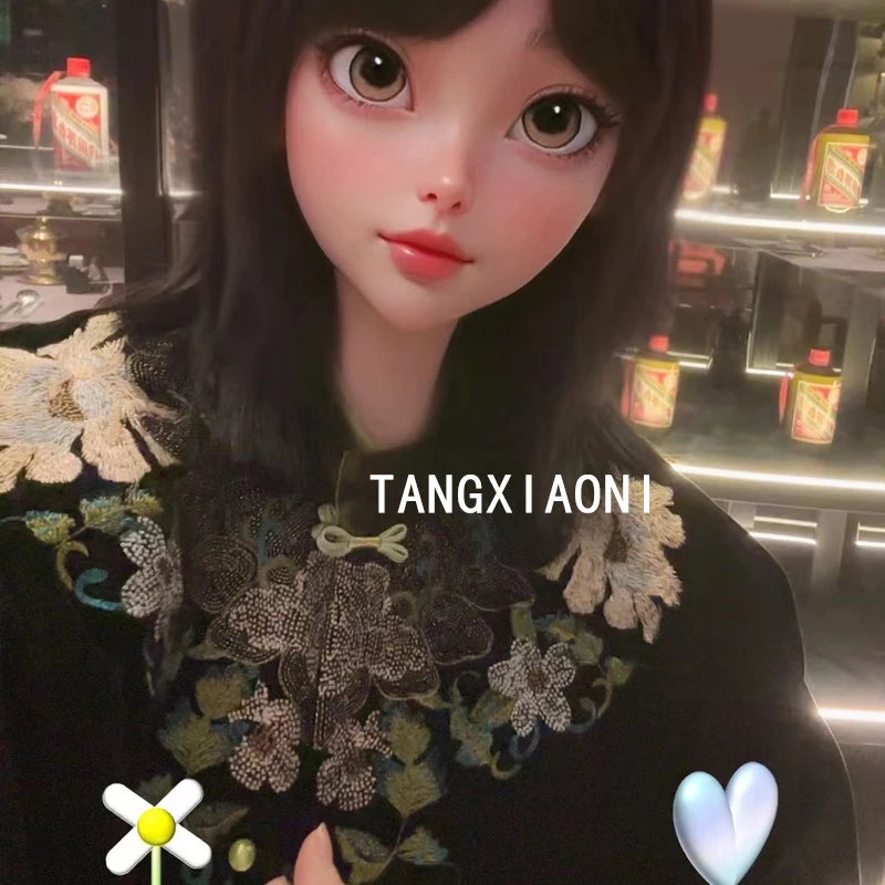 慵懒版 加棉加厚款 【钥玲珑】重磅刺绣花外套