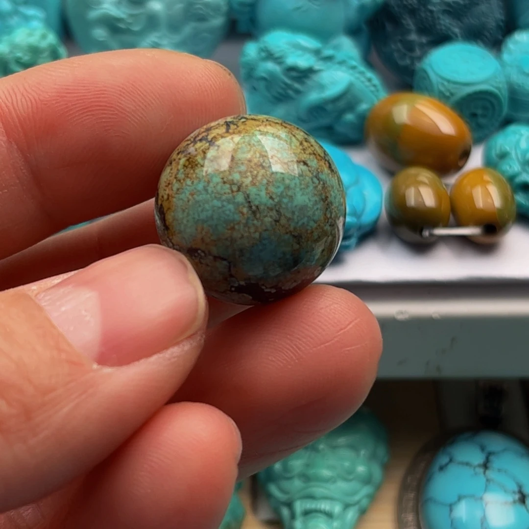 绿松石圆珠 19.5未镶嵌