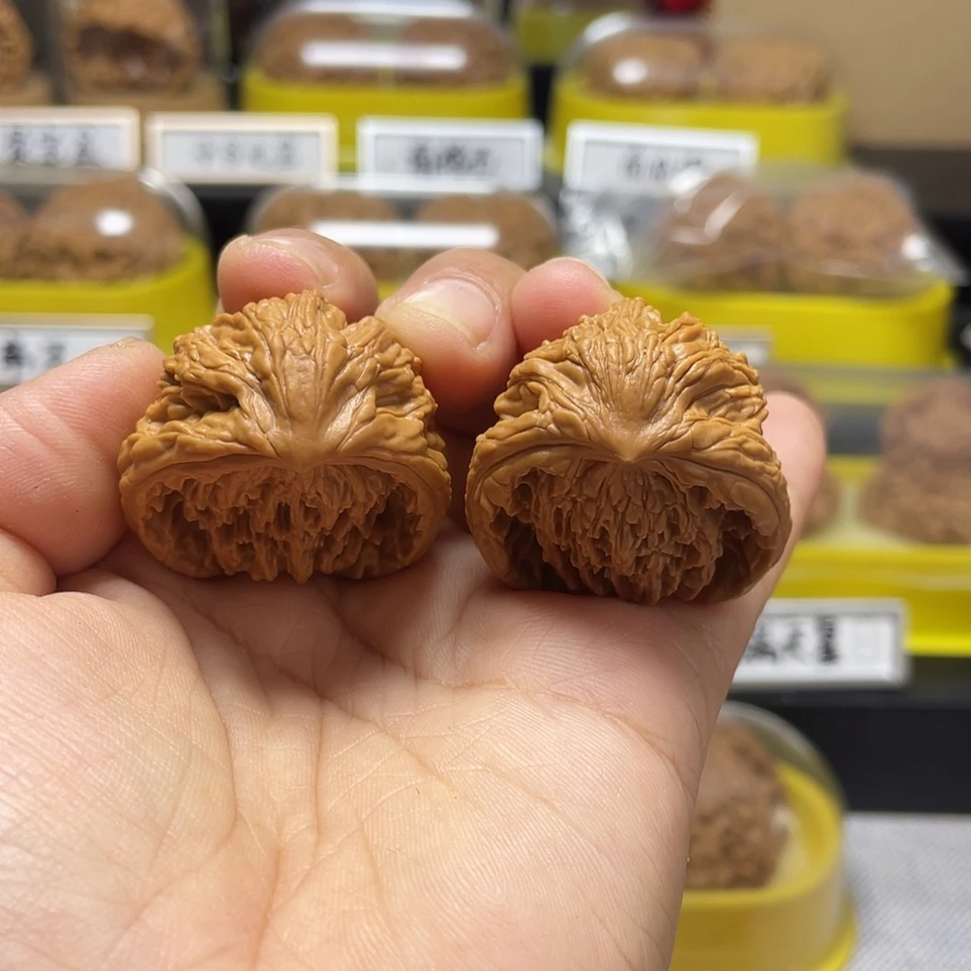 文玩核桃把件虎头蛇34全品