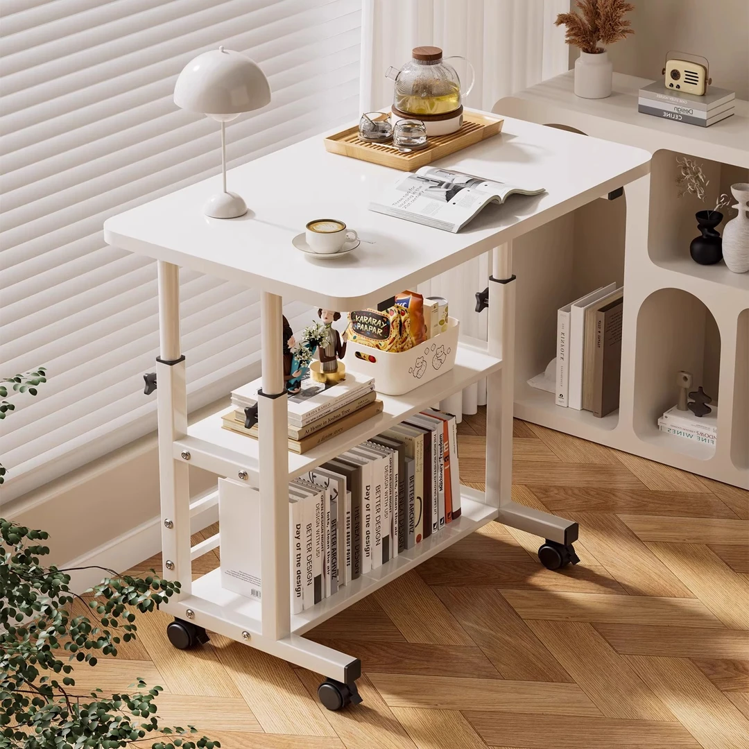 床边桌可升降办公桌可移动边桌多功能笔记本电脑桌家用学生桌作业