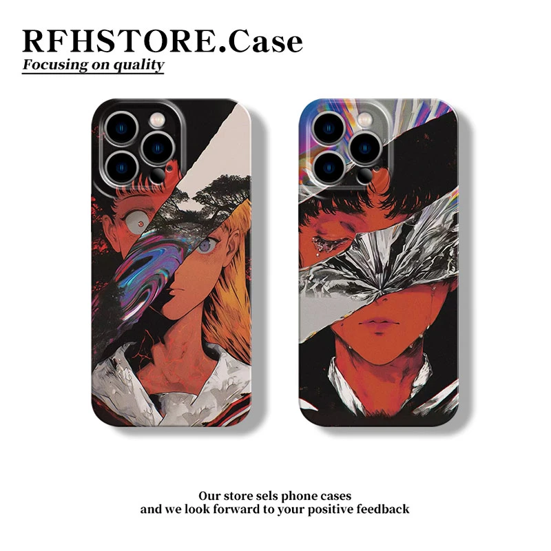 ZMGX抽象动漫男女生适用苹果16/15pro菲林手机壳华为vivooppo小米