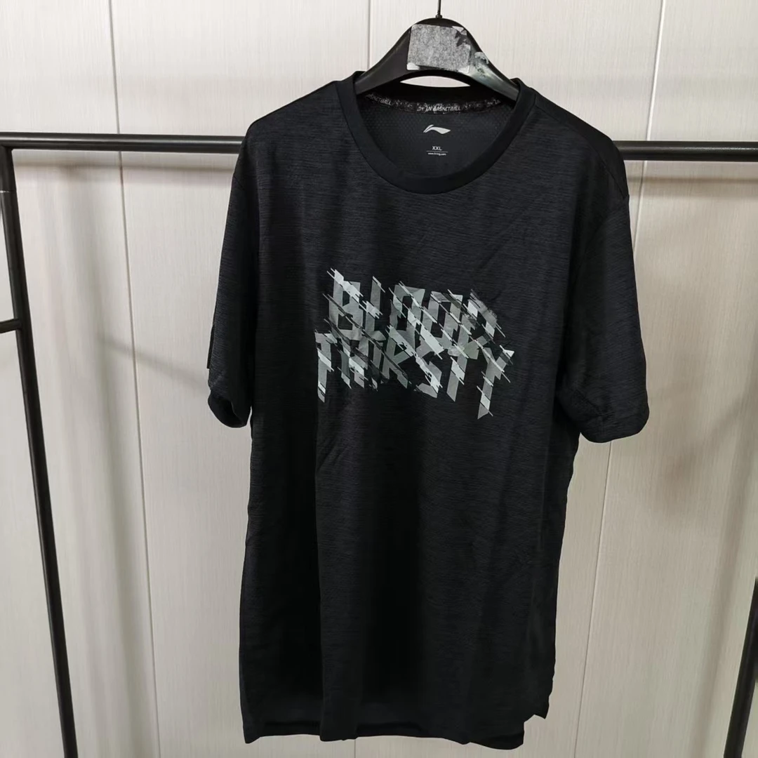 《B品 以直播展示为准》李宁男款T恤潮流印花时尚短袖ATSN007