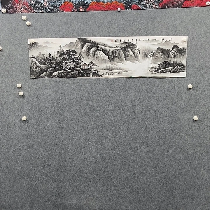 蛇***吉国画四尺对开山水一副