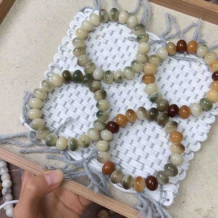 菩提根/象牙果手串卡14玉化料算盘