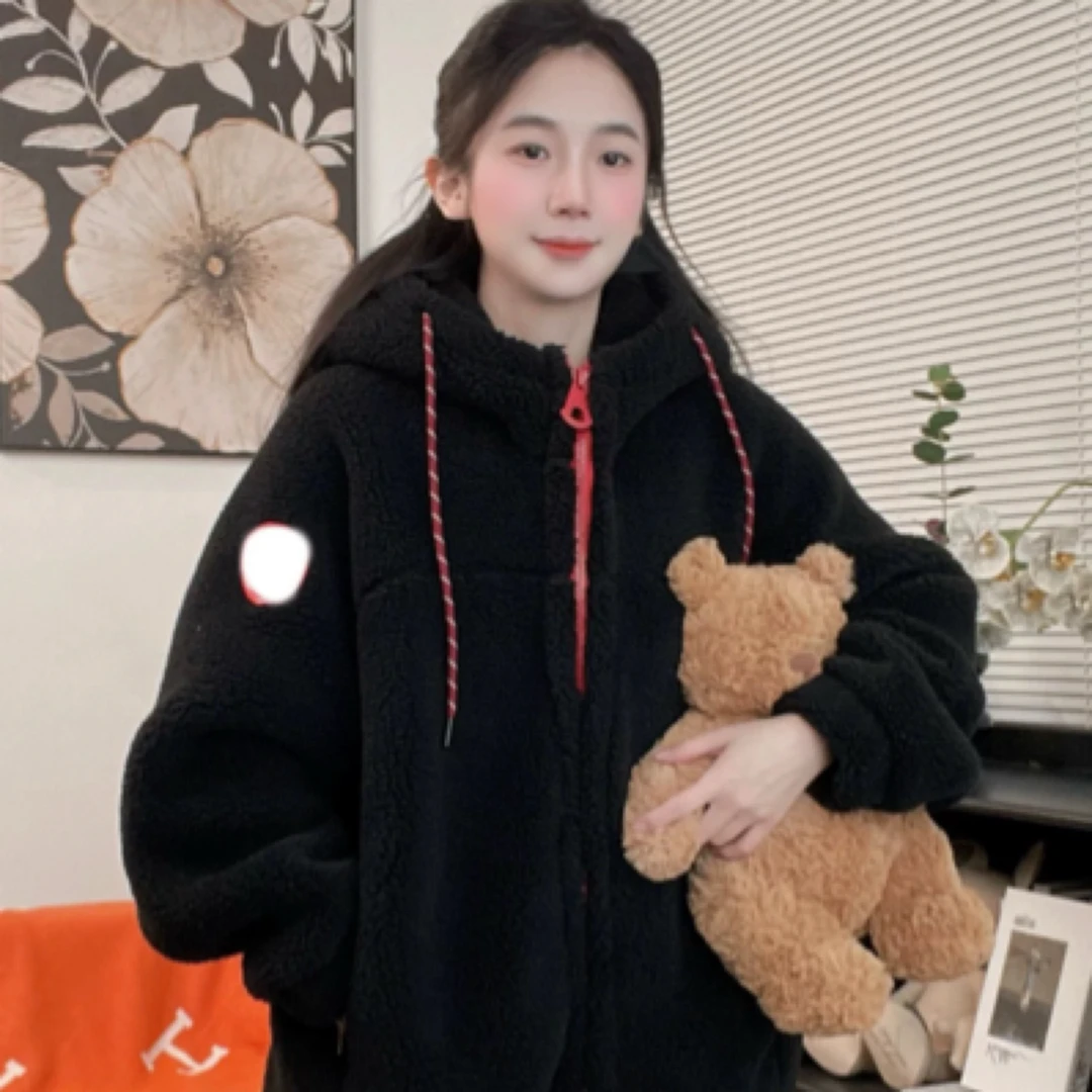 冬季系列巨厚三层复合绒极厚连帽真防风真保暖摇粒绒可外穿