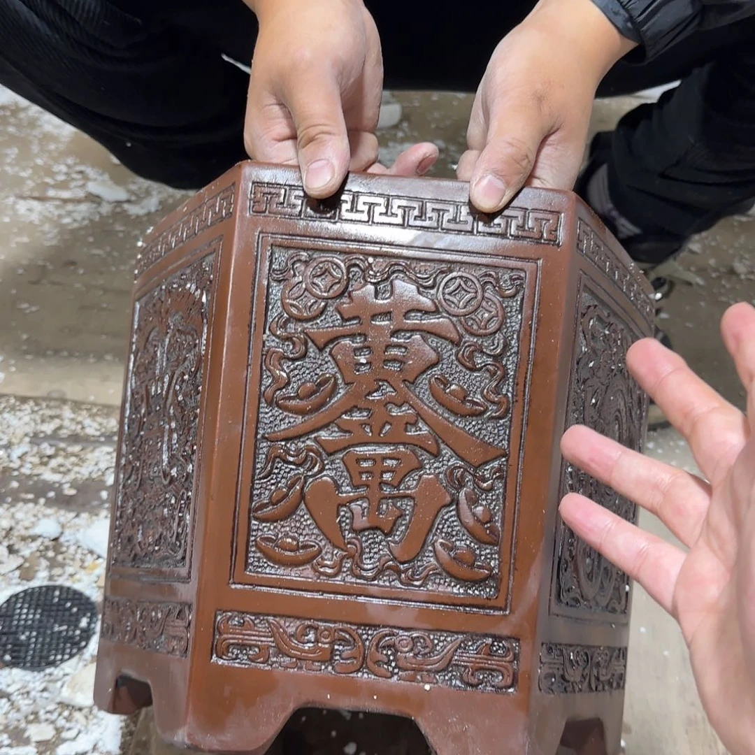 紫砂花盆口径31 28高度27